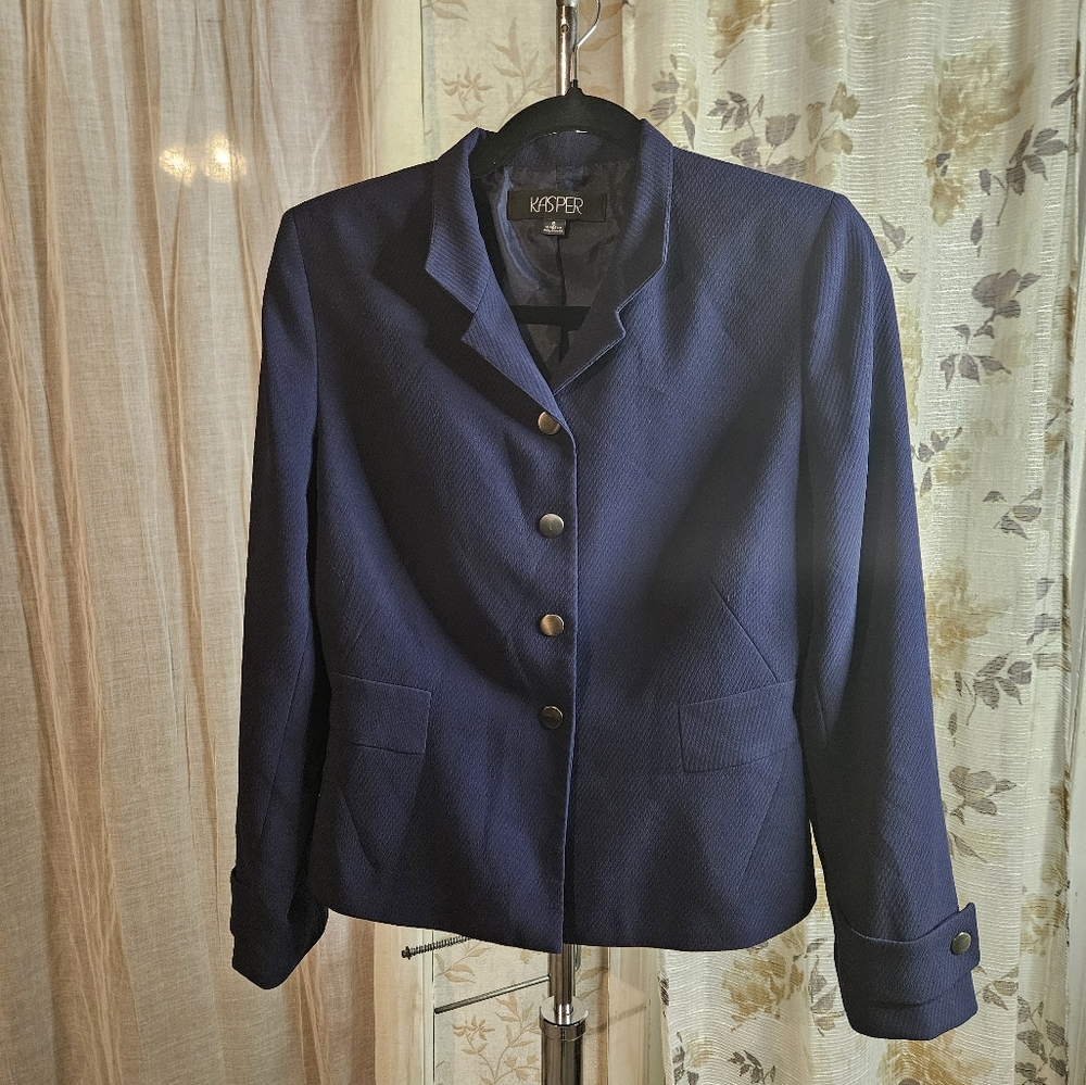 Kasper Blazer Navy Blue (6) Gently Loved